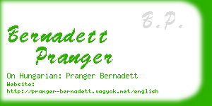 bernadett pranger business card